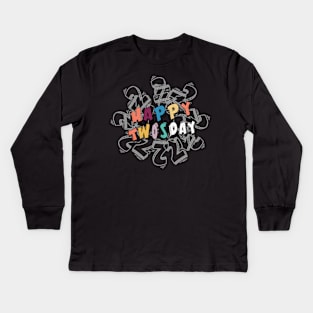 Twosday 2022 Teacher Kids Long Sleeve T-Shirt